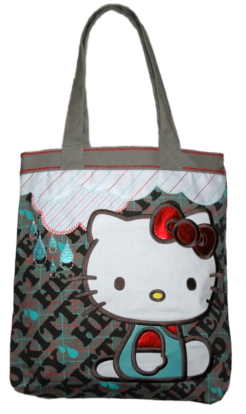 Grey Hello Kitty Rain Cloud Tote Bag from Loungefly