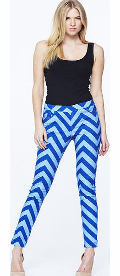 Love label Chevron Printed Skinny Trousers