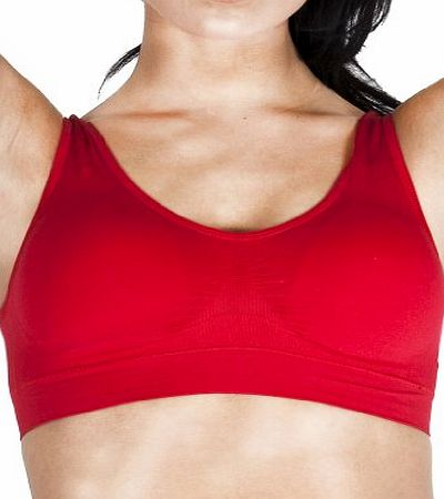 Love My Fashions Womens Ladies Seamless Stretch Non-Padded Leisure Sports Style Bra Comfort Shapewear Crop Vest Top Size XS S M L XL XXL XXXL XXXXL