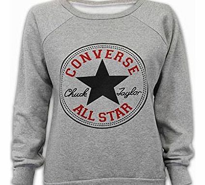 Womens Sweatshirt Converse Sportswear Ladies Jumper Jogging Top