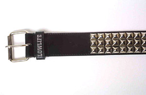 Lowlife 3 Row Pyramid Studded Belt