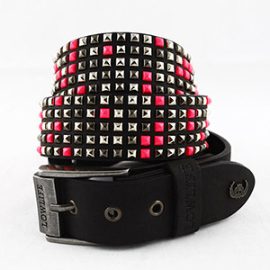 Rounds Belt - Black/Gun/Slvr/Pnk