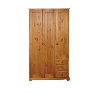 , Baltic Pine, 3 Door Wardrobe