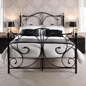 Florence 5FT Kingsize Metal Bedstead - Black