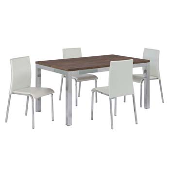 Abox Rectangular 4 Seater Dining Set