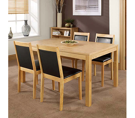 Charlton Rectangular Dining Set in Oak