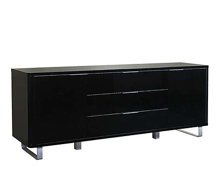 Edge Black High Gloss Sideboard