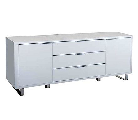 Edge White High Gloss Sideboard