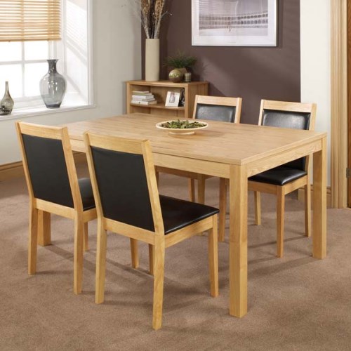 LPD Charlton Rectangular Dining Set in Oak with