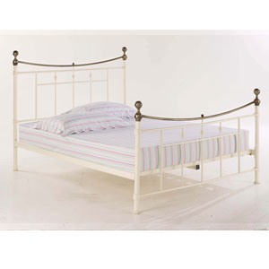 LPD Regency 4FT 6 Double Metal Bedstead - Cream