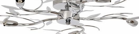 Modern Chrome 5 Way Decorative Blossom Ceiling Light