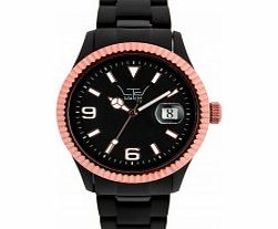 LTD Watch Black Rose Gold Bezel Watch