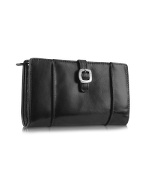 Luana Anna - Black Leather Organizer Wallet