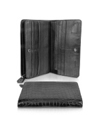 Luana Hares Croco Black Stamped Wallet