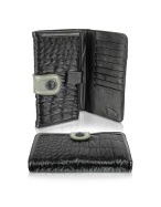 Luana Odin - Black Croco Stamped Wallet