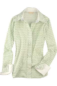 Luella Apple print oversized cotton shirt