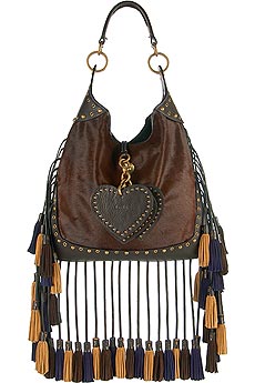 Fringed tassel shoulder bag