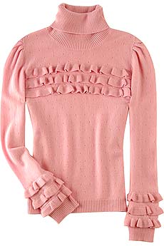 Luella Ruffled cashmere turtleneck