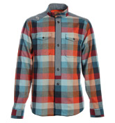 Portal Patchwork Check Blue Mix Shirt