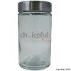 5` Glass Storage Jar With Chrome Cap