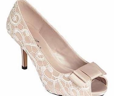 Lace Peep Toe Shoes