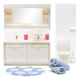 Lundby Dolls House Sm land Bathroom Set