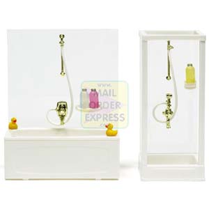 Lundby Dolls House Sm land Shower and Bath