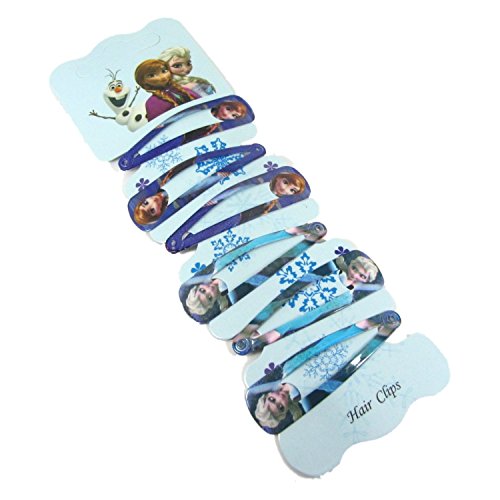 LUSM 6 Girls FROZEN Hair Accessories Snap Clips Sleepies 3 Ana 