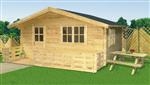 log cabin: 3 x 4 x 2.6m (H) - Natural pine