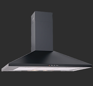 LA-100-STD-BLK Black Cooker Hood