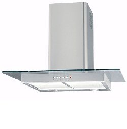 70cm Flat Glass Chimney Hood