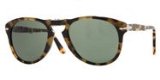 Persol 0714 Sunglasses 793/31 TORTOISE-BLACK / CRYS GRAY-GREEN 54/21 Medium