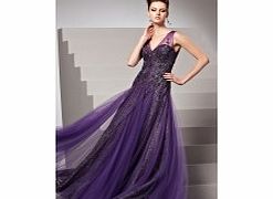 Luxury V-neck Sleeveless Satin Evening Dresses