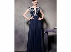 Luxury V-neck Sleeveless Stretch satin Evening