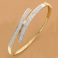 9-carat gold pave bangle