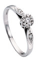 9ct 5pt diamond solitare with diamond shoulders