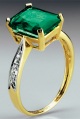 9ct peridot and diamond ring