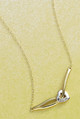 diamond-set heart necklet