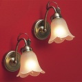 pair of leaf wall lights