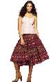 tiered printed crinkle skirt