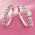 white gold wedding and engagement set