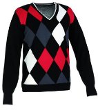 Lyle & Scott Galvin Green Chase Pullover Black/Chilli Red/White M