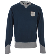 Lyle and Scott Navy Crew Neck Sweatshirt