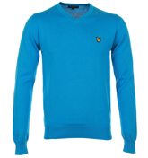 Lyle and Scott Vintage Electric Blue V-Neck