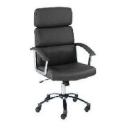 Lyon Full Leather faced Executive Chair, dark choc