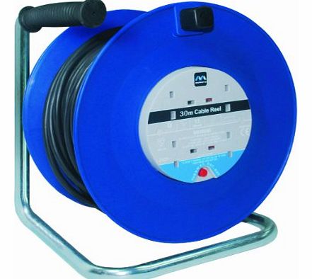 M/PLUG Heavy-Duty Cable Reel 30 Metre 4 Socket 30m 13a Thermal Cutout