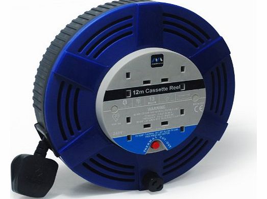 M/PLUG Masterplug LCT15104R Cassette Reel 15M 10amp 4 Socket