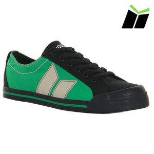 Eliot Vegan canvas shoe - Black/Green