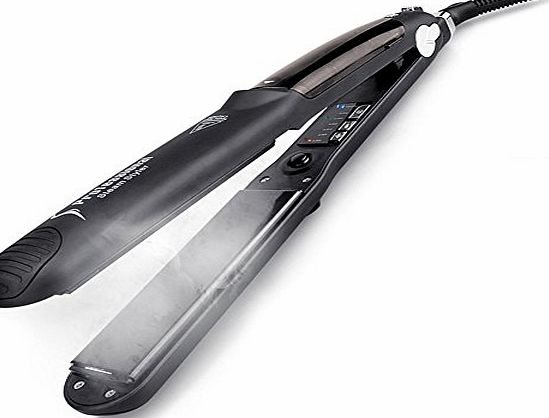 MADAMI Professional Steam Hair Straighteners Argan Oil Vapor System Straightening Flat Iron Floating Ceramic Coated Wide Plates