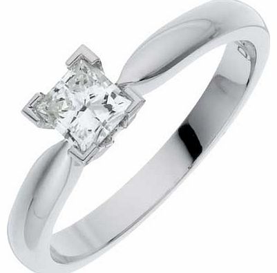 White Gold 50pt Diamond Ring - Size J